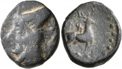 KINGS OF ARMENIA MINOR. Mithradates, circa 180s-170s BC. Dichalkon (Bronze, 16 mm, 3.00 g, 6 h). [&#67660;&#67669;&#67667;&#67658;&#67669;] ('mtrdt' i...