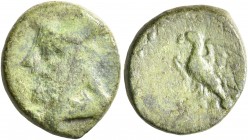 KINGS OF ARMENIA MINOR. Mithradates, circa 180s-170s BC. Dichalkon (Bronze, 15 mm, 2.82 g, 5 h). Draped bust of Mithradates to left, bearded and weari...