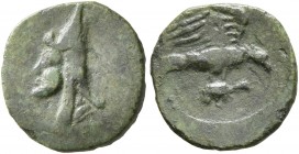 KINGS OF ARMENIA MINOR. Mithradates, circa 180s-170s BC. Chalkous (Bronze, 11 mm, 0.67 g, 12 h). Draped bust of Mithradates to left, bearded and weari...