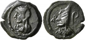 KINGS OF ARMENIA MINOR. Mithradates, circa 180s-170s BC. Chalkous (Bronze, 14 mm, 1.88 g, 11 h). Draped female bust to left. Rev. Draped bust of Mithr...