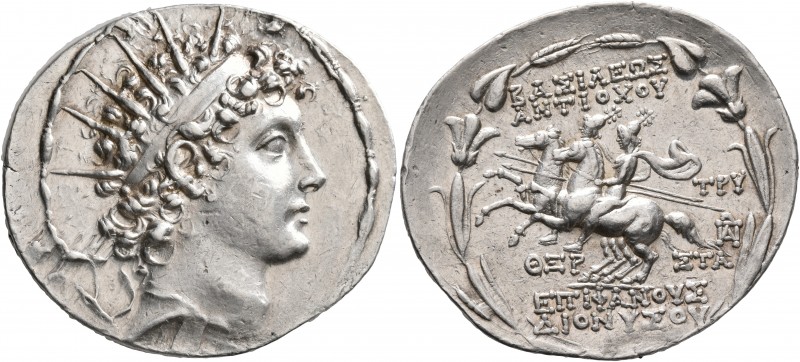 SELEUKID KINGS OF SYRIA. Antiochos VI Dionysos, 144-142 BC. Tetradrachm (Silver,...