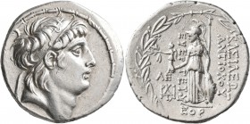 SELEUKID KINGS OF SYRIA. Antiochos VII Euergetes (Sidetes), 138-129 BC. Tetradrachm (Silver, 30 mm, 16.90 g, 1 h), Damaskos, SE 175 = 138/7. Diademed ...