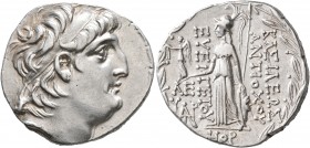 SELEUKID KINGS OF SYRIA. Antiochos VII Euergetes (Sidetes), 138-129 BC. Tetradrachm (Silver, 28 mm, 16.68 g, 12 h), Damaskos, SE 178 = 135/4. Diademed...