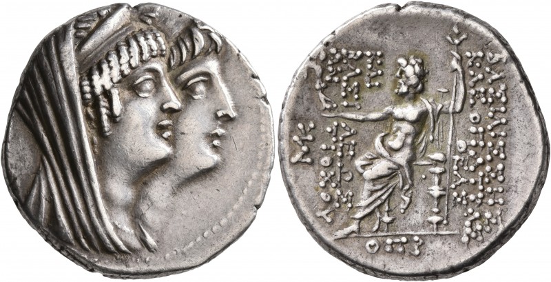 SELEUKID KINGS OF SYRIA. Cleopatra Thea & Antiochos VIII, 126/5-121/0 BC. Tetrad...