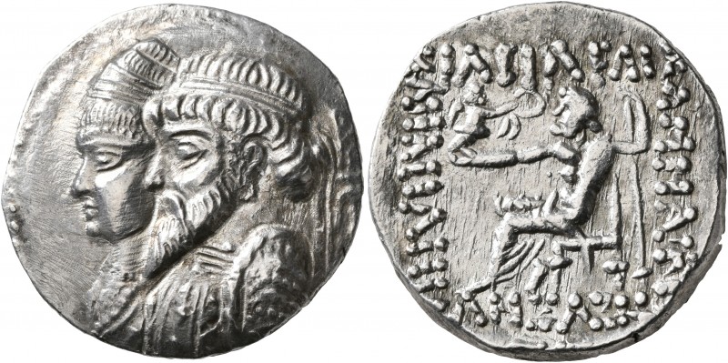 KINGS OF ELYMAIS. Kamnaskires III, with Anzaze, circa 82/1-73/2 BC. Tetradrachm ...