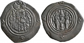 SASANIAN KINGS. Boran, 630-631. AE (Bronze, 28 mm, 5.14 g, 2 h), WYHC mint (Weh-az-Amid-Kavad), RY 1 = AD 630. Bust of Queen Boran to right, wearing e...