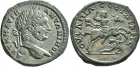 THRACE. Serdica. Caracalla, 198-217. Tetrassarion (Bronze, 30 mm, 18.30 g, 7 h), 214-217. AYT K M AYPH ANTΩNINOC Laureate head of Caracalla to right. ...