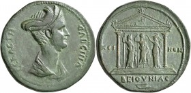 BITHYNIA. Koinon of Bithynia. Sabina, Augusta, 128-136/7. 'Sestertius' (Orichalcum, 35 mm, 23.96 g, 6 h). ϹΑΒЄΙΝΑ ϹЄΒΑϹΤΗ Draped bust of Sabina to rig...