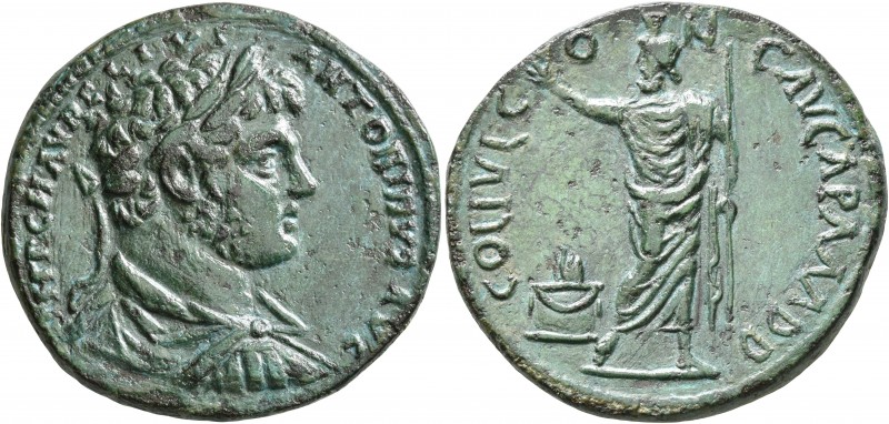 BITHYNIA. Apamea. Caracalla, 198-217. Pentassarion (Bronze, 33 mm, 19.41 g, 7 h)...