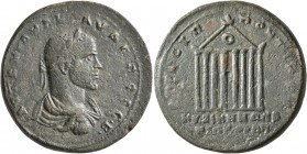 MYSIA. Cyzicus. Claudius II Gothicus, 268-270. 'Medallion' (Orichalcum, 34 mm, 30.87 g, 7 h), Sept. Pontikos, strategos. AYT•K•M•AYP•ΚΛAYΔIOCCЄ•B• Lau...