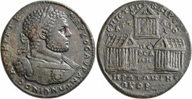 MYSIA. Pergamum. Caracalla, 198-217. Medallion (Orichalcum, 43 mm, 39.85 g, 6 h), M. Kairel. Attalos, strategos, 214. AYT•KPAT•K MAPKOC•AYΡ•ANTΩNЄINOC...