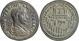 IONIA. Colophon. Trebonianus Gallus, 251-253. Oktassarion (Bronze, 35 mm, 18.89 g, 7 h), Klaudios Kallistos, strategos and ‘priest of the Ionians’. ΑΥ...