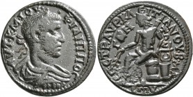 LYDIA. Magnesia ad Sipylum. Philip I, 244-249. Tetrassarion (Orichalcum, 29 mm, 10.87 g, 7 h), Aurelios Kleitianos, strategos for the second time. •AY...