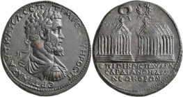 LYDIA. Sardis. Septimius Severus, 193-211. Medallion (Orichalcum, 41 mm, 35.21 g, 12 h), Gaios Ioulios Krispos, archon. Circa 193-195, but probably in...