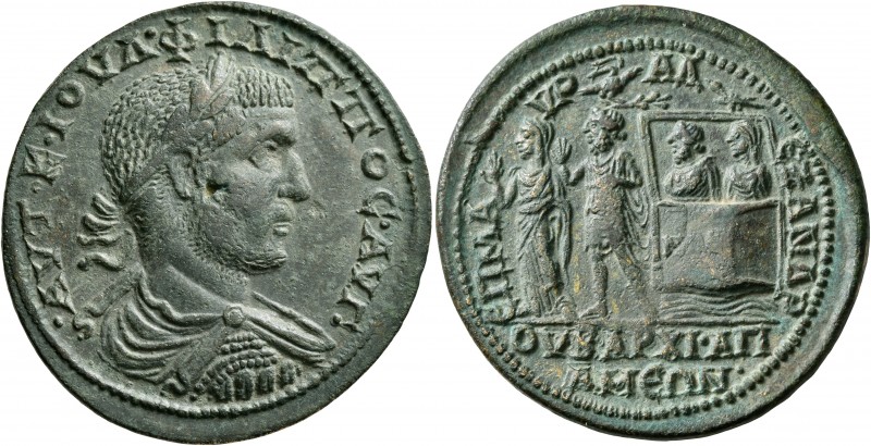 PHRYGIA. Apameia. Philip I, 244-249. Pentassarion (Bronze, 36 mm, 22.45 g, 7 h),...