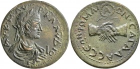 PISIDIA. Sagalassus. Claudius II Gothicus, 268-270. 10 Assaria (Bronze, 33 mm, 18.65 g, 1 h). AY•K•M•AYP•KΛAYΔIO Laureate, draped and cuirassed bust o...