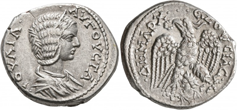 SYRIA, Seleucis and Pieria. Emesa. Julia Domna, Augusta, 193-217. Tetradrachm (S...