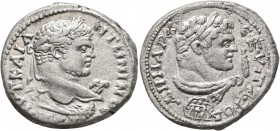 SYRIA, Decapolis. Gadara. Caracalla, 198-217. Tetradrachm (Silver, 25 mm, 12.95 g, 7 h), 215-217. AYT KAI ANTⲰNINOC C Laureate head of Caracalla set t...