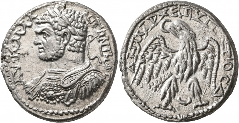 PHOENICIA. Aradus. Caracalla, 198-217. Tetradrachm (Silver, 27 mm, 13.65 g, 7 h)...