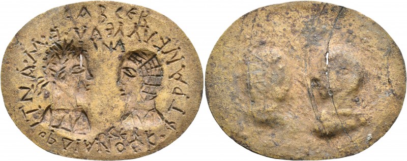 UNCERTAIN. Gordian III, with Tranquillina, 238-244. Uniface Plaquette (Orichalcu...