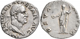 Galba, 68-69. Denarius (Silver, 18 mm, 3.42 g, 6 h), Rome, circa July 68-January 69. IMP SER GALBA CAESAR AVG Laureate and draped bust of Galba to rig...