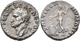 Galba, 68-69. Denarius (Silver, 17 mm, 3.49 g, 6 h), Rome, circa July 68-January 69. IMP SER GALBA CAESAR [AVG] Laureate head of Galba to left. Rev. S...