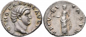 Otho, 69. Denarius (Silver, 20 mm, 3.45 g, 6 h), Rome, 15 January-16 April 69. [I]MP OTHO CAESAR AVG T[R P] Bare head of Otho to right. Rev. SECVRITAS...