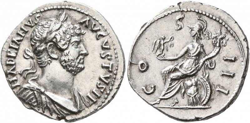 Hadrian, 117-138. Denarius (Silver, 20 mm, 3.14 g, 7 h), uncertain mint in the E...