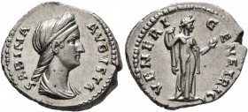 Sabina, Augusta, 128-136/7. Denarius (Silver, 19 mm, 3.33 g, 6 h), Rome, circa 137-138. SABINA AVGVSTA Diademed and draped bust of Sabina to right. Re...