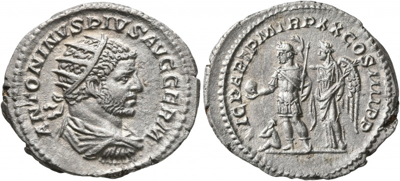 Caracalla, 198-217. Antoninianus (Silver, 24 mm, 4.56 g, 12 h), Rome, 217. ANTON...