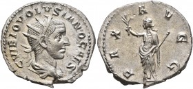 Volusian, as Caesar, 251. Antoninianus (Silver, 21 mm, 3.00 g, 12 h), Rome, summer 251. C VIBIO VOLVSIANO CAES Radiate and draped bust of Volusian to ...