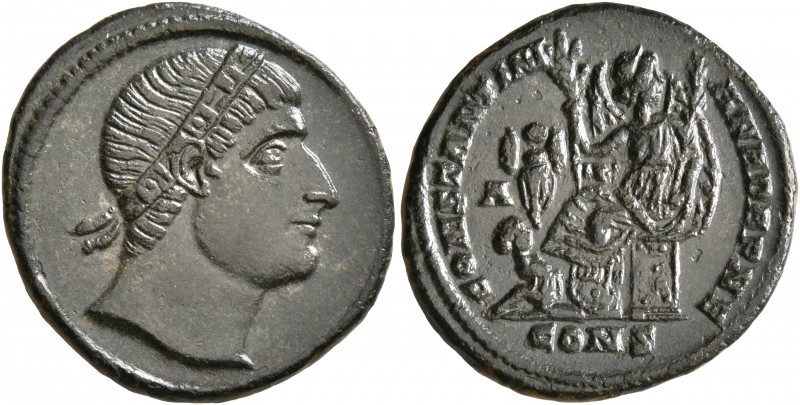 Constantine I, 307/310-337. Follis (Bronze, 20 mm, 3.15 g, 7 h), Constantinopoli...