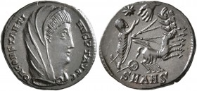 Divus Constantine I, died 337. Follis (Bronze, 16 mm, 1.55 g, 6 h), Antiochia, 337-340. DV CONSTANTINVS P T AVGG Veiled head of Divus Constantine I to...