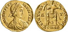 Libius Severus (Severus III), 461-465. Solidus (Gold, 21 mm, 4.33 g, 6 h), Ravenna. D N LIBIVS SEV-ERVS P F AVG Laurel-and-rosette-diademed, draped an...