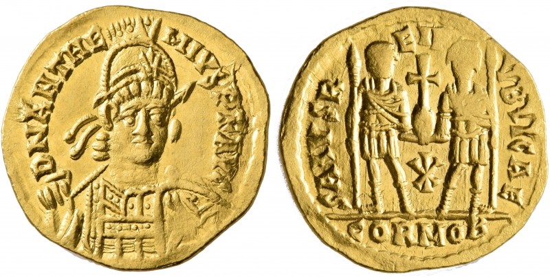 Anthemius, 467-472. Solidus (Gold, 20 mm, 4.51 g, 6 h), Rome, 468. D N ANTHE-MIV...