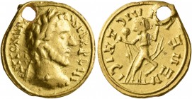 UNCERTAIN GERMANIC TRIBES, Pseudo-Imperial coinage. Late 3rd-early 4th centuries. 'Aureus' (Gold, 18 mm, 4.42 g, 12 h), ‘Early Group’. Imitating Anton...