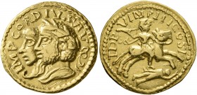 UNCERTAIN GERMANIC TRIBES, Pseudo-Imperial coinage. Late 3rd-early 4th centuries. 'Aureus' (Gold, 20 mm, 5.74 g, 1 h), 'Gordian Group'. Imitating Gord...