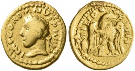 UNCERTAIN GERMANIC TRIBES, Pseudo-Imperial coinage. Late 3rd-early 4th centuries. 'Quinarius' (Gold, 15 mm, 3.23 g, 12 h), 'Gordian Group'. Imitating ...