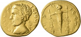 UNCERTAIN GERMANIC TRIBES, Pseudo-Imperial coinage. Late 3rd-early 4th centuries. 'Aureus' (Gold, 21 mm, 6.90 g, 1 h), 'Derived Gordian Group C'. [......