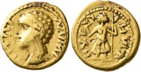UNCERTAIN GERMANIC TRIBES, Pseudo-Imperial coinage. Late 3rd-early 4th centuries. 'Quinarius' (Gold, 14 mm, 3.12 g, 11 h), 'Derived Gordian Group C'. ...