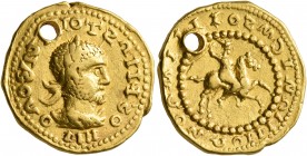 UNCERTAIN GERMANIC TRIBES, Pseudo-Imperial coinage. Late 3rd-early 4th centuries. 'Aureus' (Gold, 19 mm, 6.89 g, 3 h), 'Ulów Group', O1/R1. Imitating ...