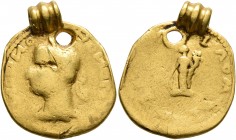 UNCERTAIN GERMANIC TRIBES, Pseudo-Imperial coinage. Late 3rd-early 4th centuries. 'Aureus' (Gold, 20 mm, 7.00 g, 12 h), 'Ulów Group', O3/R2. Imitating...