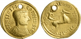 UNCERTAIN GERMANIC TRIBES, Pseudo-Imperial coinage. Late 3rd-4th centuries. 'Aureus' (Gold, 20 mm, 4.17 g, 12 h), 'Sleipnir Group'. Է ISIIOI Է[...]ԷƆƆ...