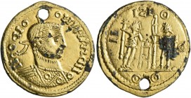 UNCERTAIN GERMANIC TRIBES, Pseudo-Imperial coinage. Late 3rd-early 4th centuries. 'Aureus' (Subaeratus, 19 mm, 2.01 g, 6 h), 'Plated Group'. IIO DIO O...