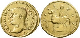 UNCERTAIN GERMANIC TRIBES, Pseudo-Imperial coinage. Late 3rd-early 4th centuries. 'Aureus' (Subaeratus, 20 mm, 5.83 g, 1 h), 'Tetrarchic Adventus Grou...