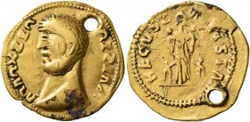 UNCERTAIN GERMANIC TRIBES, Pseudo-Imperial coinage. Late 3rd-early 4th centuries. 'Aureus' (Gold, 20 mm, 4.65 g, 6 h), 'Bulky Head Group'. Imitating D...