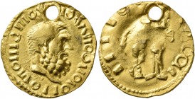 UNCERTAIN GERMANIC TRIBES, Pseudo-Imperial coinage. Late 3rd-early 4th centuries. 'Aureus' (Gold, 18 mm, 2.76 g, 12 h), ‘Provincial Group’. Imitating ...