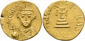 UNCERTAIN GERMANIC TRIBES, Pseudo-Imperial coinage. Mid to late 7th century. Solidus (Gold, 20 mm, 4.39 g, 6 h), 'Solidi Group'. Imitating Constans II...