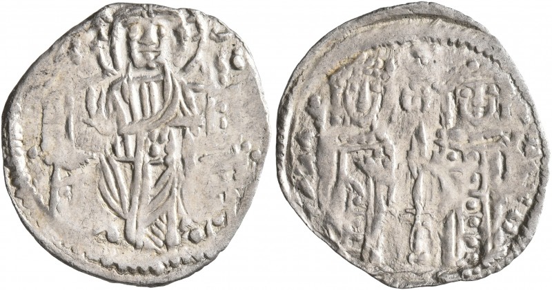 John V Palaeologus, with Anna of Savoy (Regent), 1341-1347. Basilikon (Silver, 2...