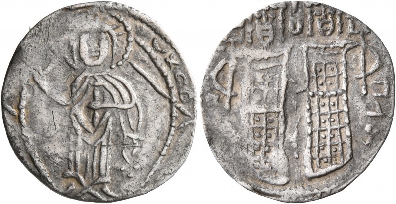 John V Palaeologus, with John VI, 1347-1353. Basilikon (Silver, 18 mm, 0.81 g, 6...